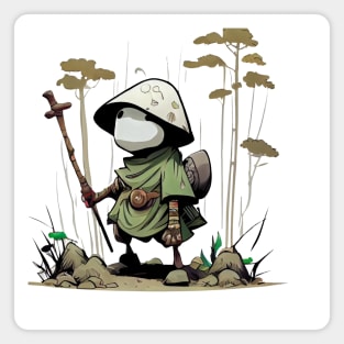 Wandering Samurai through the forest Magnet